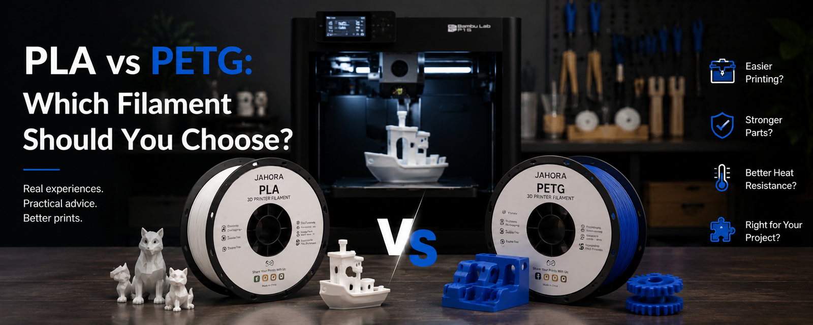 Jahora PLA vs PETG